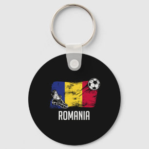Rumänien-Flagge-Trikot Rumänisches Fußballteam Rum Schlüsselanhänger