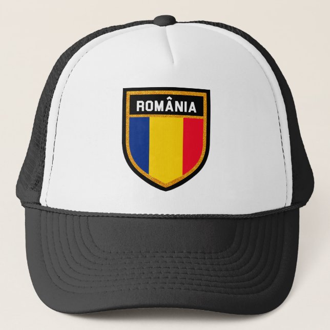 Rumänien-Flagge Truckerkappe (Vorderseite)