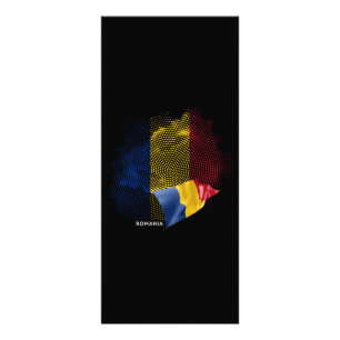 Rumänien-Flagge Werbekarte