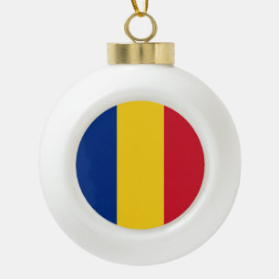 Rumänien-Flaggen-rumänisches patriotisches Keramik Kugel-Ornament