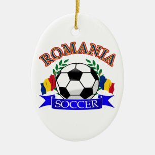 Rumänien-Fußballentwürfe Keramik Ornament