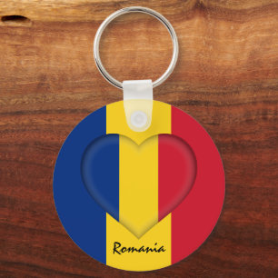 Rumänien & Herz, Rumänische Flaggenmode /sport Schlüsselanhänger