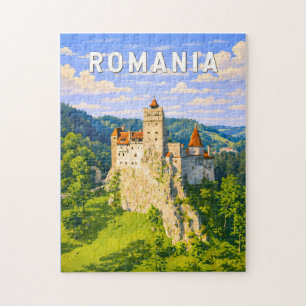 Rumänien Illustration Reise Kunst Vintage Puzzle