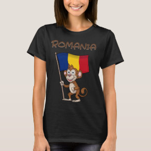 Rumänien Monkey Rumänische Fans T-Shirt