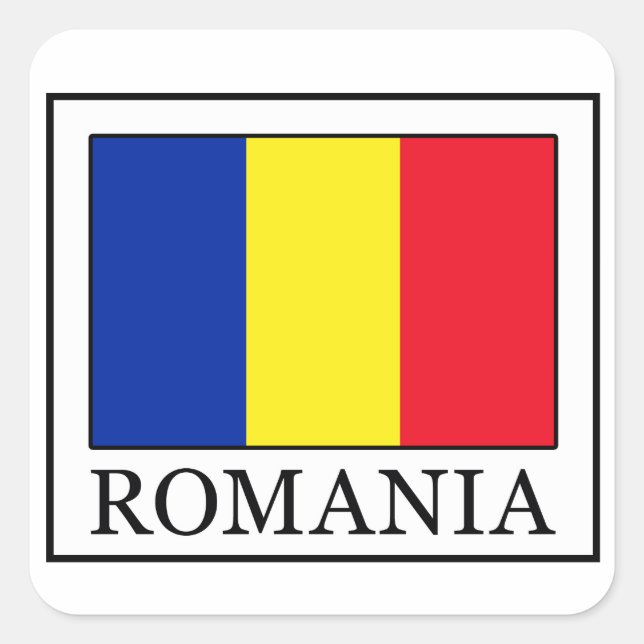 Rumänien Quadratischer Aufkleber (Vorderseite)