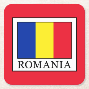 Rumänien Rechteckiger Pappuntersetzer