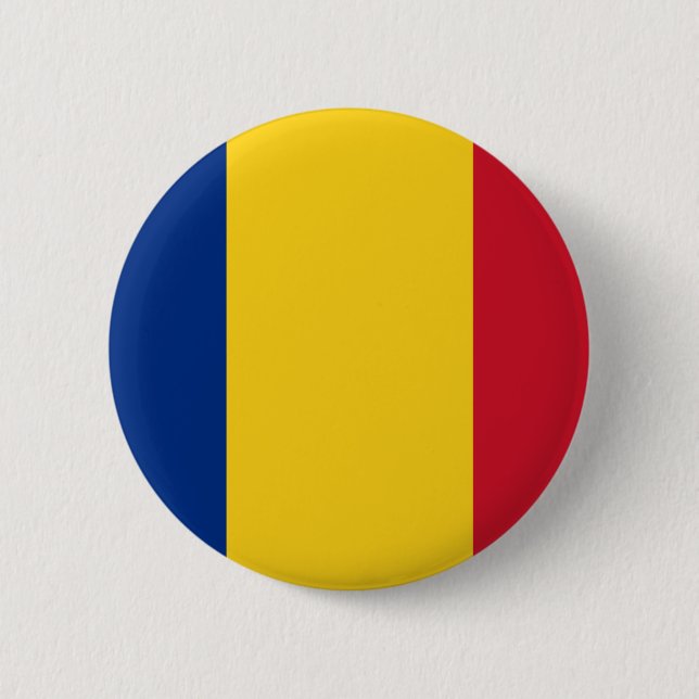 Rumänien - rumänische Flagge - Drapelul României Button (Vorderseite)