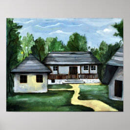 Rumänien - Rustikales Haus Transsilvanien Poster