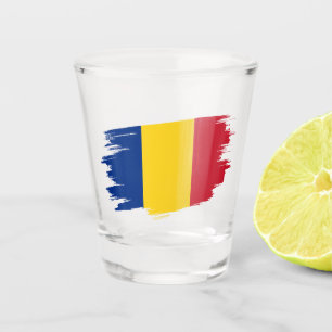 Rumänien Schnapsglas, patriotische rumänische Flag Schnapsglas