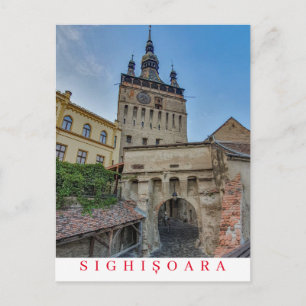 Rumänien Sighisoara Uhrenturm - Ansichtskarte Postkarte