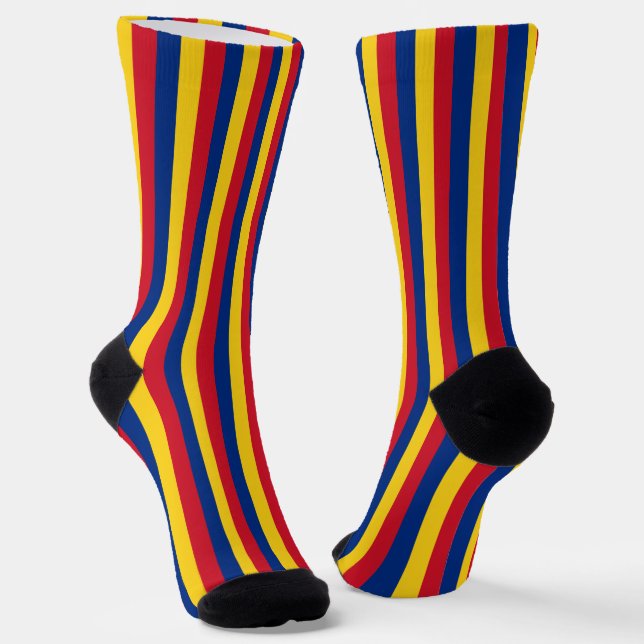 Rumänien Socken, patriotische rumänische Flaggenmo Socken (Gewinkelt)