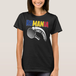Rumänien Tischtennis unterstützt rumänisches Ping T-Shirt