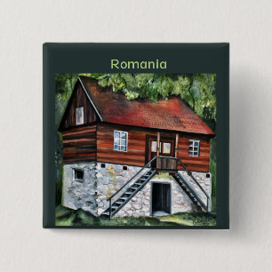 Rumänien - Traditionelles transsilvanisches Haus Button