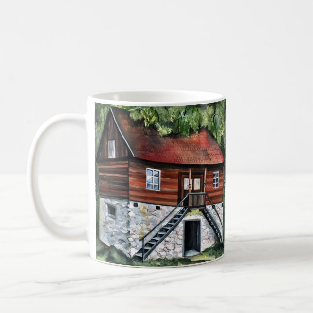 Rumänien - Traditionelles transsilvanisches Haus Kaffeetasse (Links)