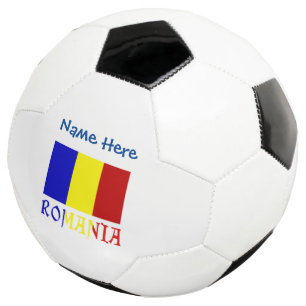 Rumänien und Rumänische Flagge Blau Personalisieru Fußball