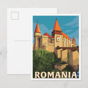 Rumänien Vintage Art Reise Postkarte