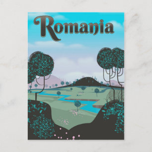 Rumänien Vintage-Landschaft-Reiseposter Postkarte