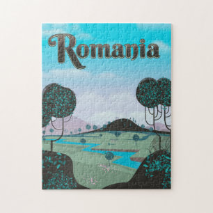 Rumänien Vintage-Landschaft-Reiseposter Puzzle