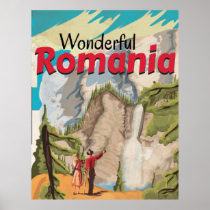 Rumänien Vintage Travel Poster