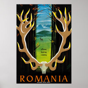 Rumänien Vintage Travel Poster wiederhergestellt