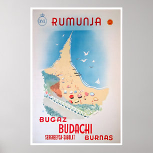 Rumänien Wandkunst Reiseposter Druck Vintage Poster