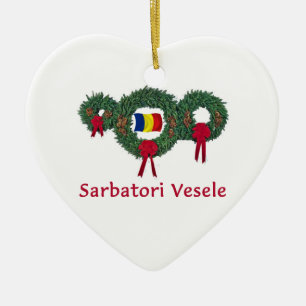 Rumänien-Weihnachten 2 Keramik Ornament