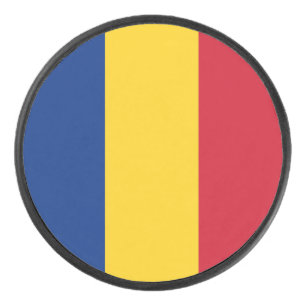Rumänienflagge Eishockey Puck