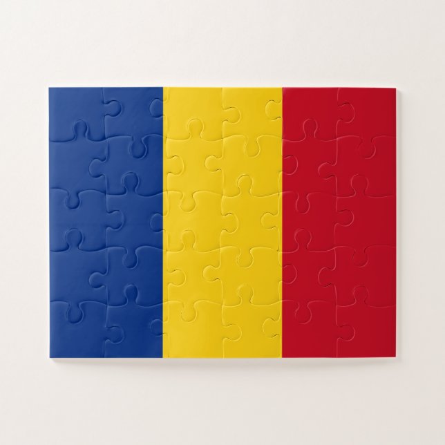 Rumänienflagge Puzzle (Horizontal)