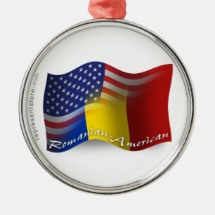 Rumänisch-Amerikanische wellenartig bewegende Silbernes Ornament