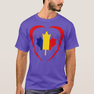 Rumänisch kanadisches multinationales Patriot Flag T-Shirt