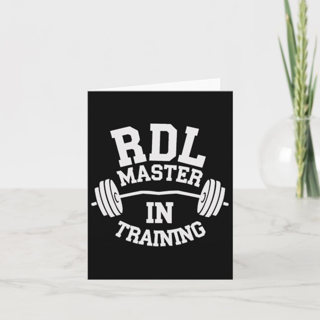 Rumänische Deadlift-Bodybuilding Fitness Workout G Karte (Vorderseite)