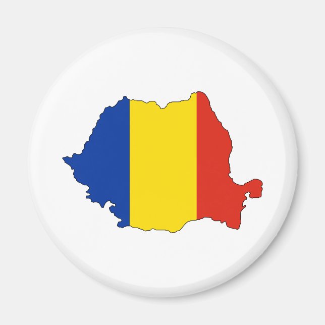 Rumänische Flag-Karte Magnet (Vorne)