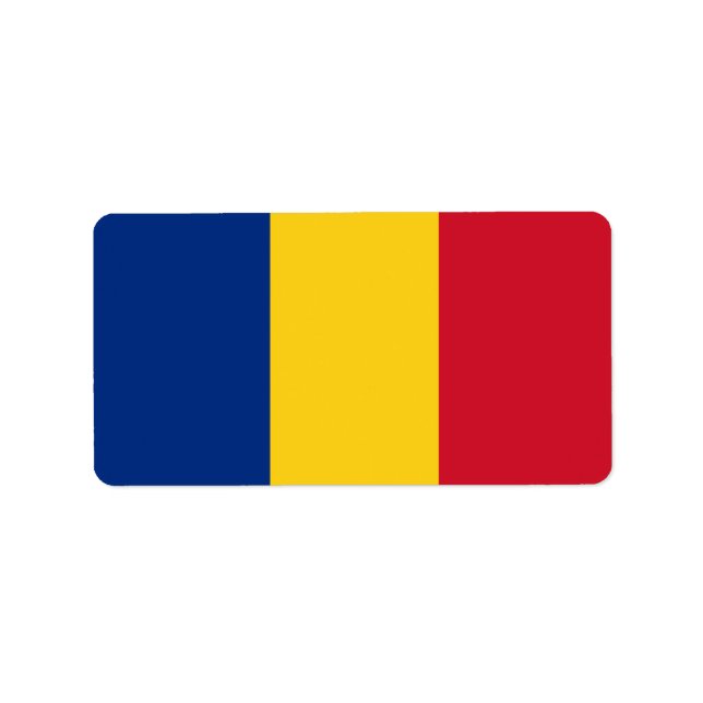 Rumänische Flagge Adressaufkleber (Vorne)
