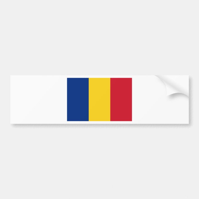 Rumänische Flagge Autoaufkleber (Vorne)