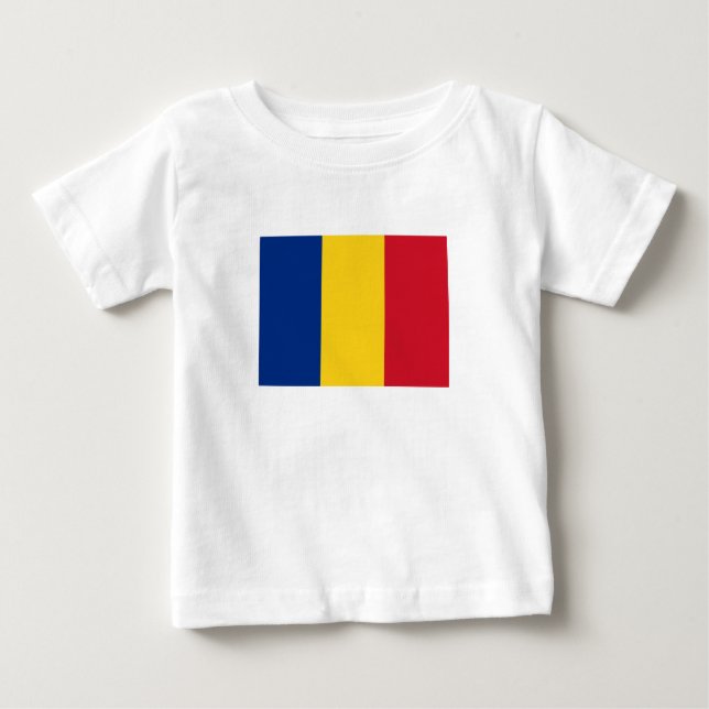 Rumänische Flagge Baby T-shirt (Vorderseite)