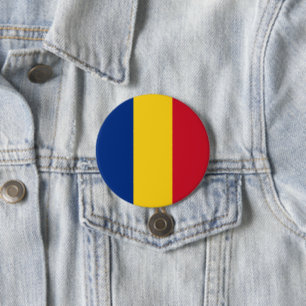 Rumänische Flagge Button