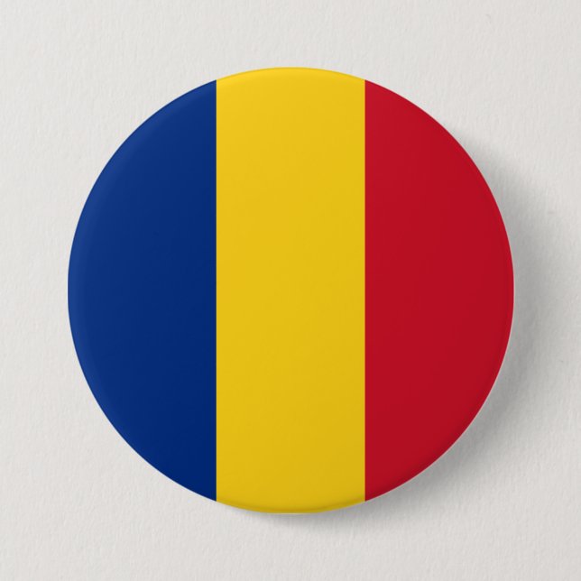 Rumänische Flagge Button (Vorderseite)