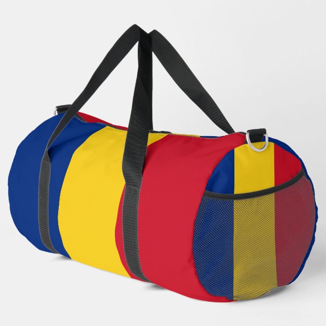 Rumänische Flagge Duffle Bag (Rechte Ecke)