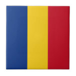 Rumänische Flagge Fliese<br><div class="desc">Ein ideales Geschenk für alle,  die Patrioten ihres Landes sind!</div>