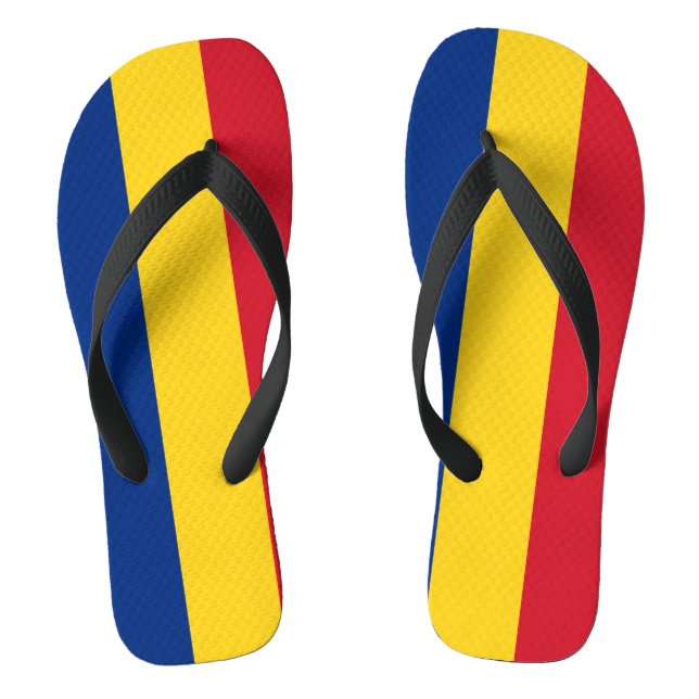 Rumänische Flagge Flip Flops (Fußbett)
