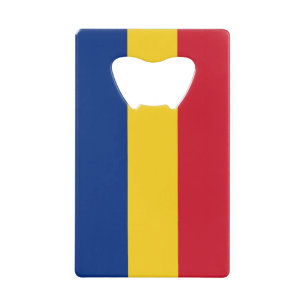 Rumänische Flagge Geldbeutel Flaschenöffner