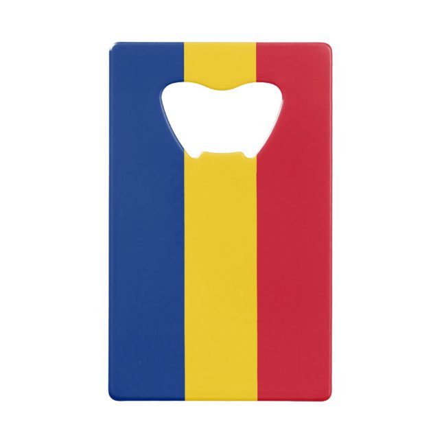 Rumänische Flagge Geldbeutel Flaschenöffner (Vorderseite)