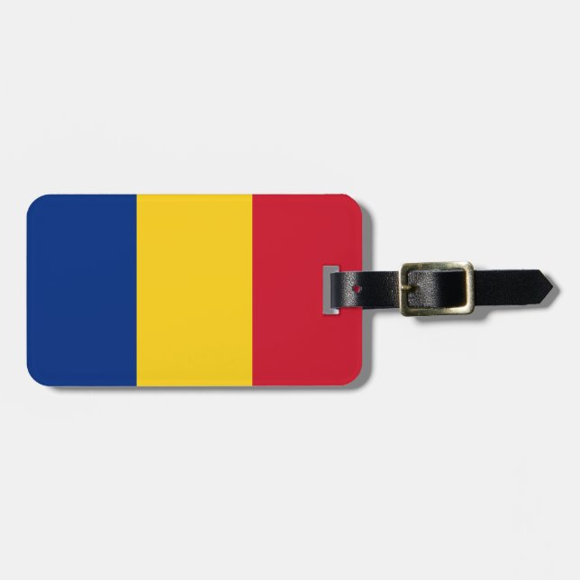 Rumänische Flagge Gepäckanhänger (Vorderseite horizontal)