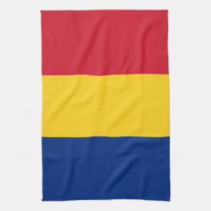 Rumänische Flagge Geschirrtuch