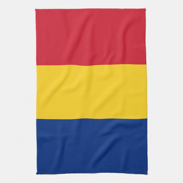 Rumänische Flagge Geschirrtuch (Vertikal)