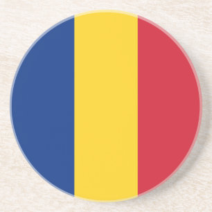 Rumänische Flagge Getränkeuntersetzer