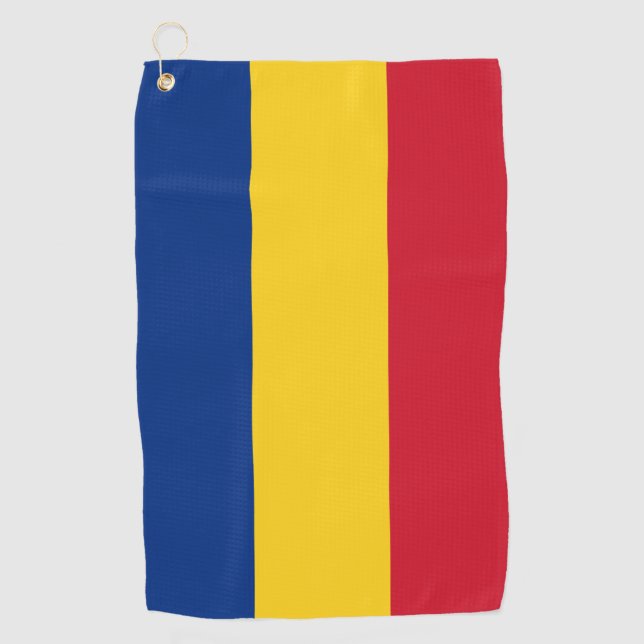 Rumänische Flagge Golfhandtuch (Vorderseite)