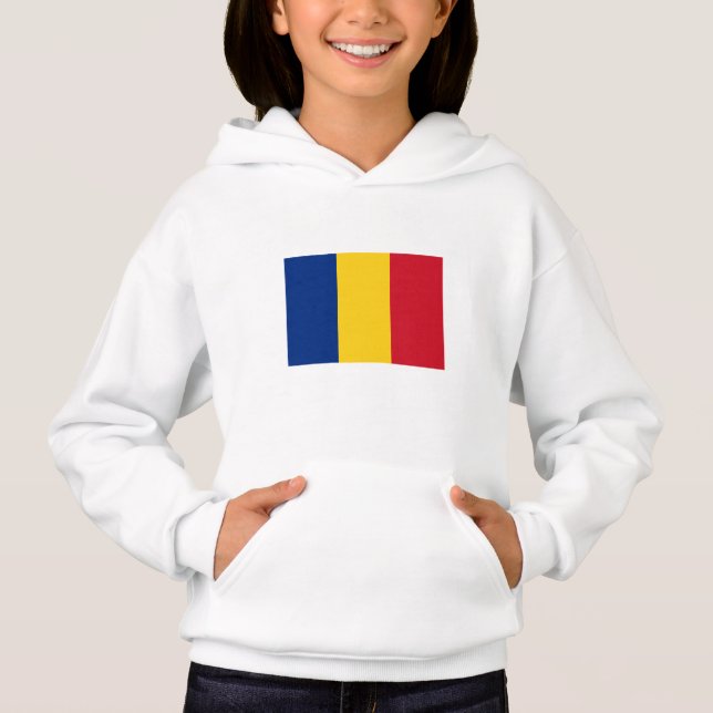 Rumänische Flagge Hoodie (Vorderseite)