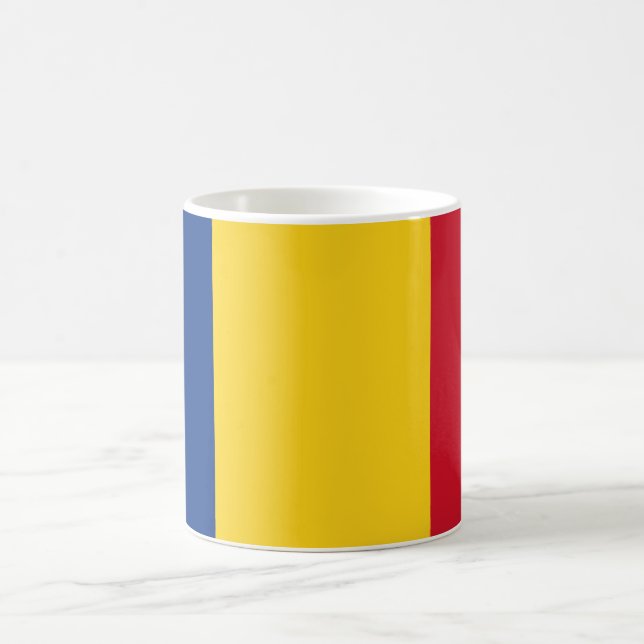 Rumänische Flagge Kaffeetasse (Mittel)