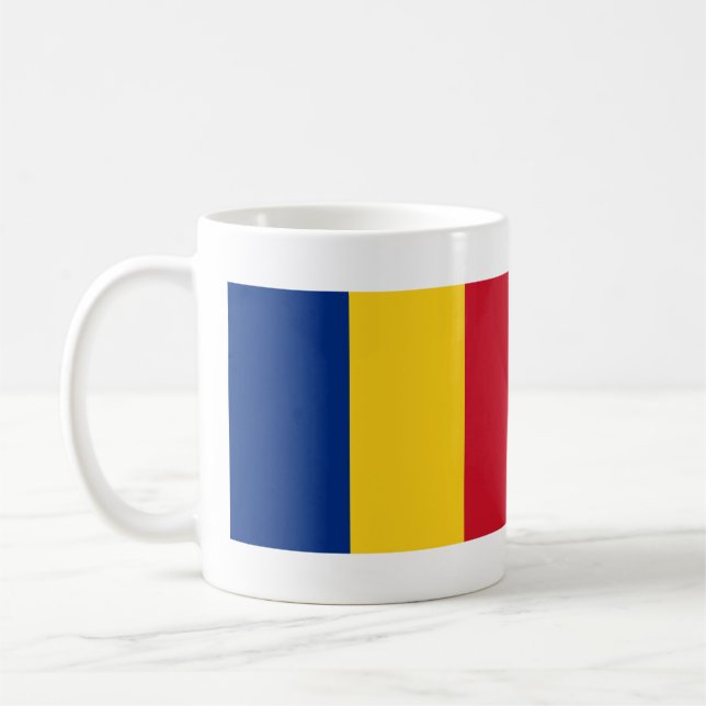Rumänische Flagge Kaffeetasse (Links)
